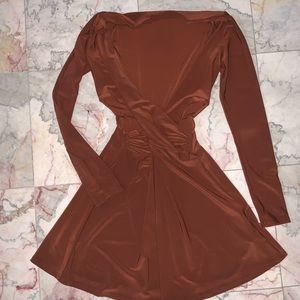Forever 21 Brown Cutout Mini Dress
